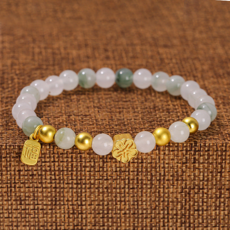 Jingdong Jewelry Natural Crystal Bracelet Jade New Chinese Style Fresh Tassel Bracelet for Girls and Best Friends Agate Bracelet