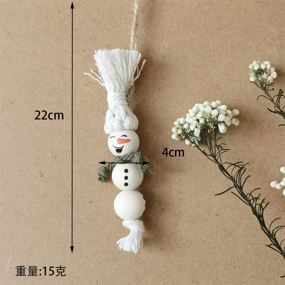 Merry Christmas Snowman Pendant Christmas Tree Decoration Hanging Ornaments Hand-woven Christmas Gifts Cross-border Foreign Trade Sources