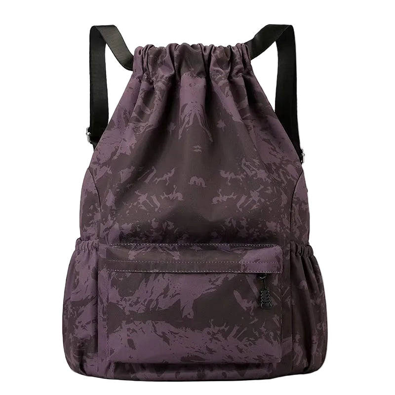 Casual  Lightweight Drawstring Backpack Large Capacity Hiking Travel Bag Waterproof Bag Drawstring Pocket