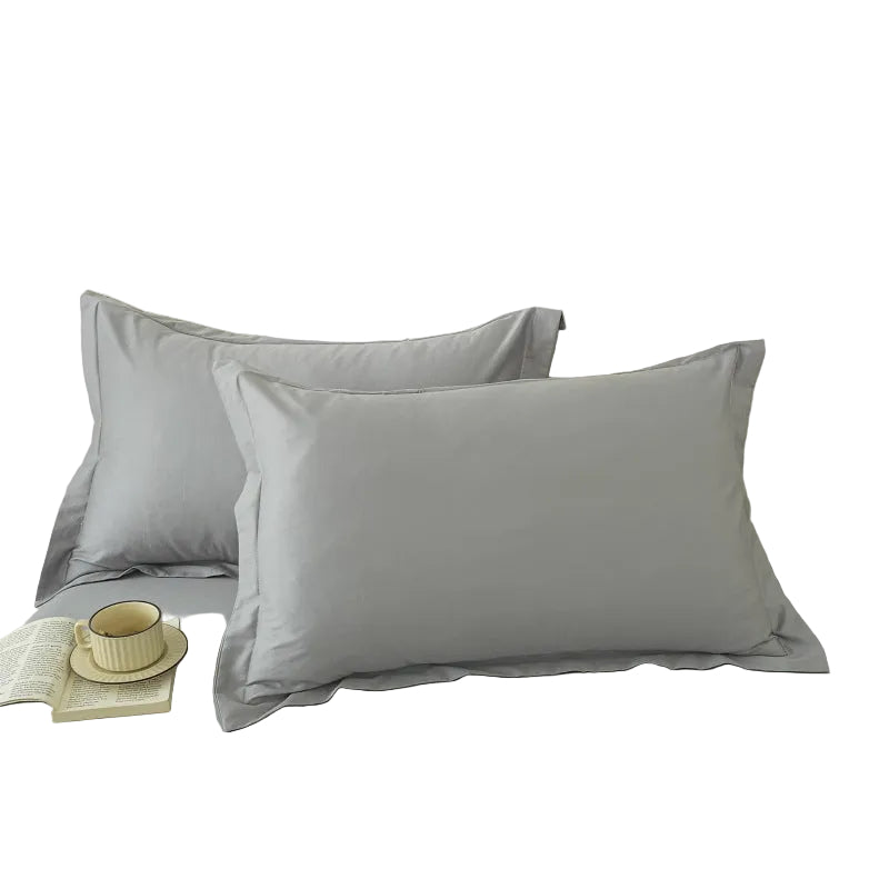 Pure Cotton Solid Color Pillowcase 50X80Cm Pure Cotton Pillowcase Set of 2 40X60Cm Single Student Pillowcase Gray