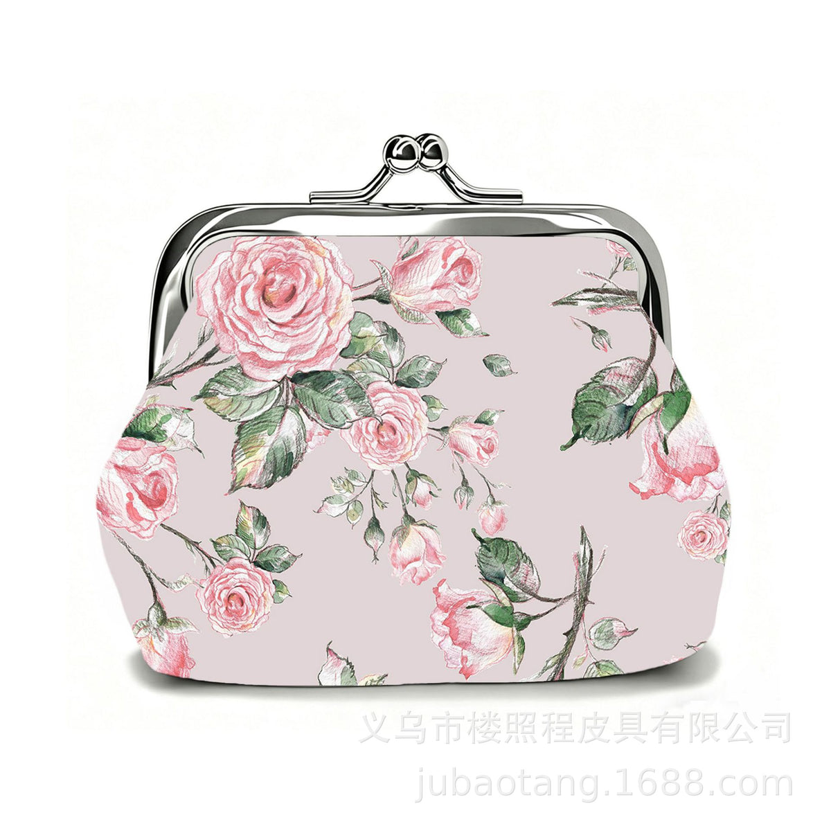 Hot Selling Fresh Floral Coin Wallet Cute Student Small Wallet Girl Mouth Gold Bag Iron Buckle Key Bag Coin Purse