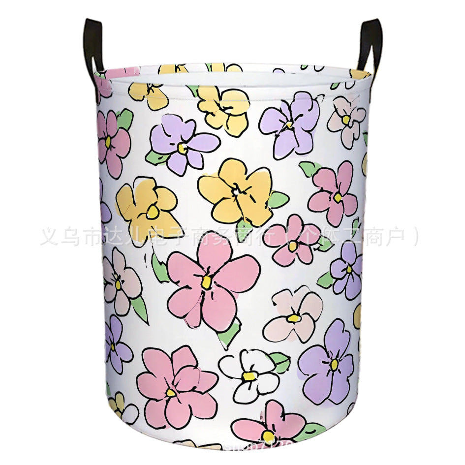 Amazon's Best-Selling Cross-Border Product, Four-Season Dirty Laundry Basket for Home and Dormitory, Foldable Round Dirty Laundry Basket, Large Storage Basket