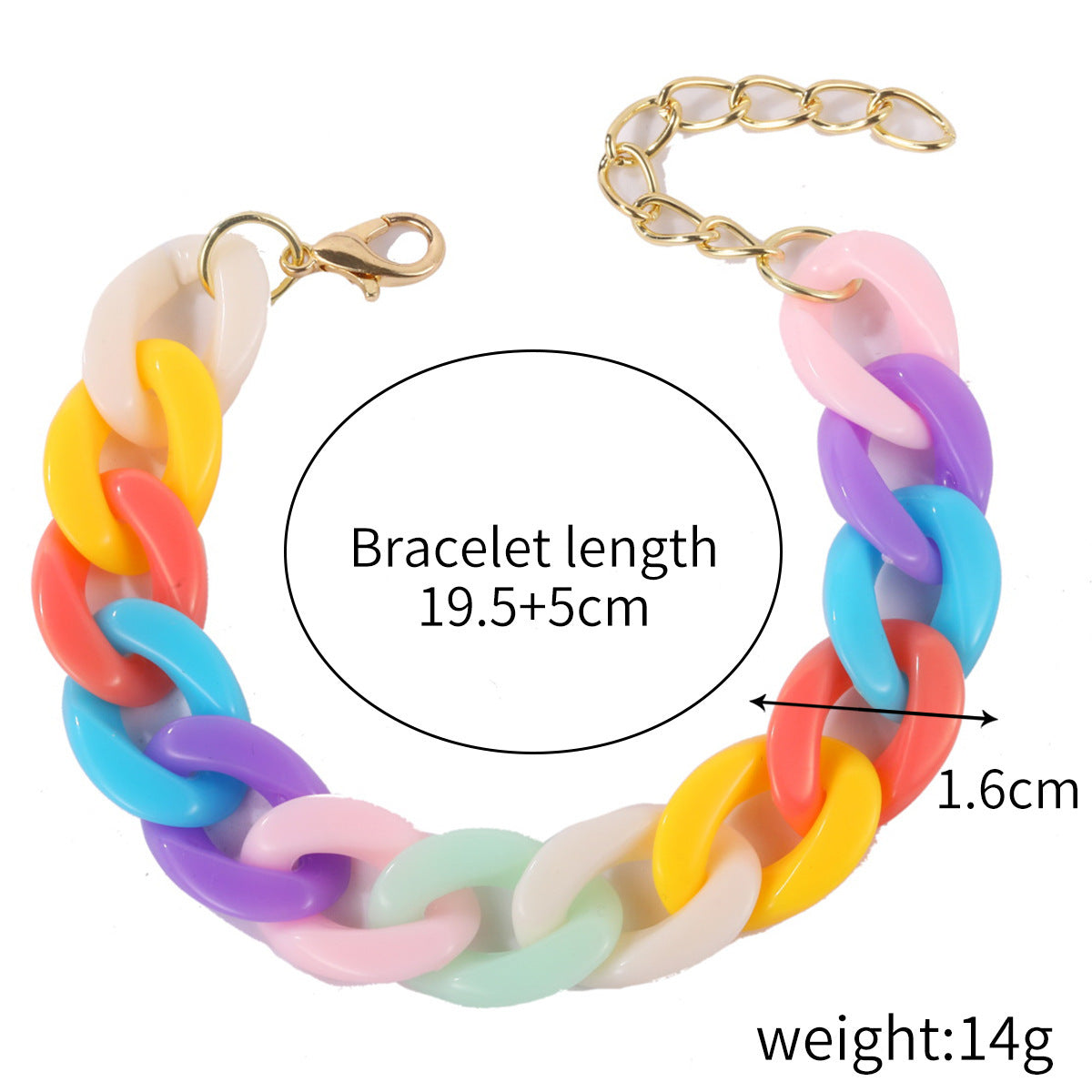 Bohemian Heart-Shaped Acrylic Cute Pink Letter Bracelet Colorful Beaded Bracelet Set