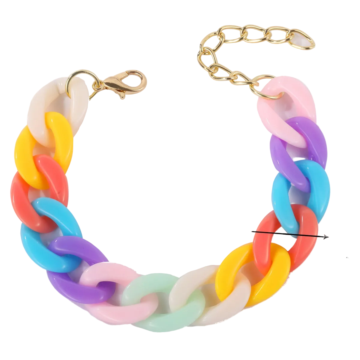 Bohemian Heart-Shaped Acrylic Cute Pink Letter Bracelet Colorful Beaded Bracelet Set