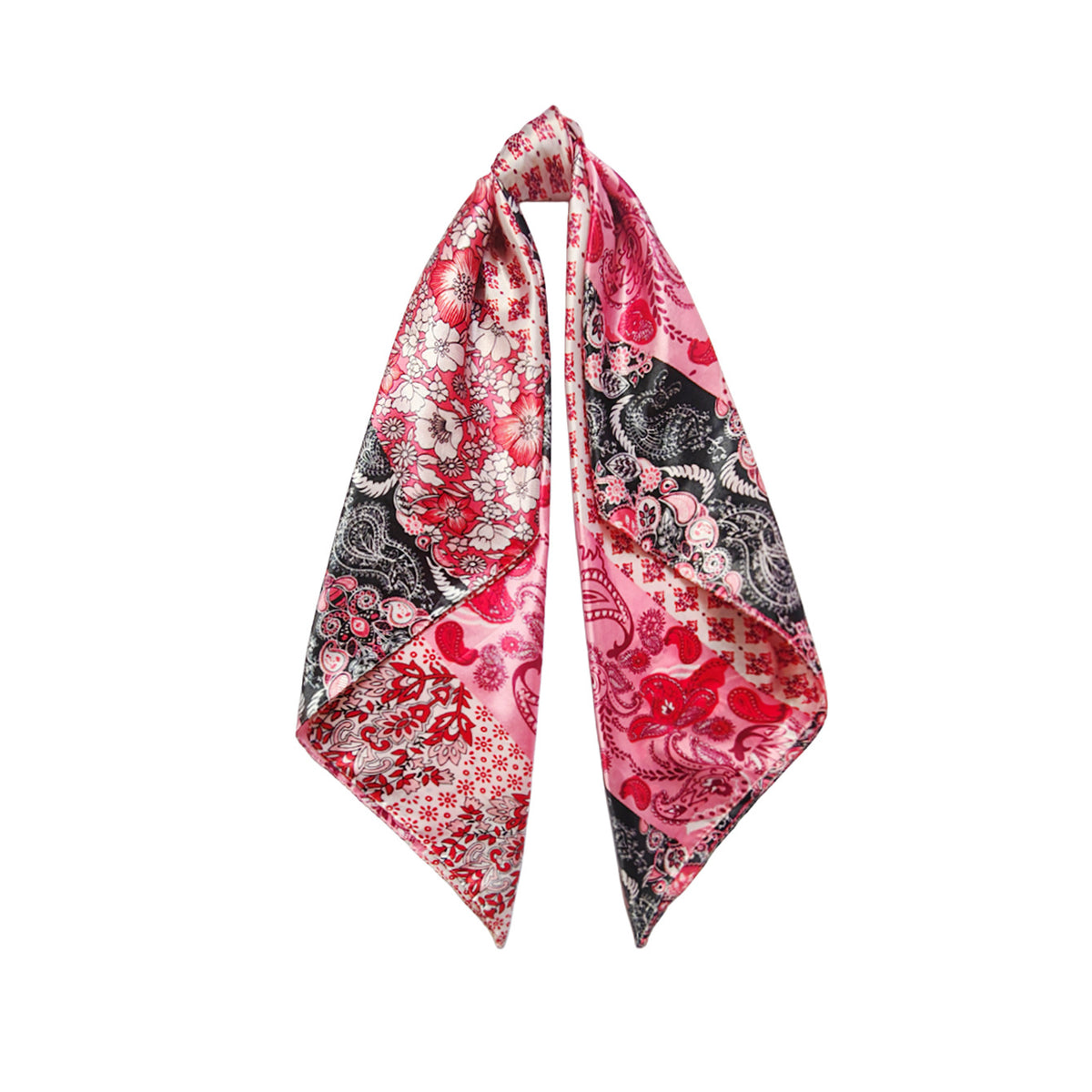 90cm Paisley Silk Scarf for Women, Trendy and Versatile, European and American Style, Imitation Silk Paisley Headscarf Wholesale