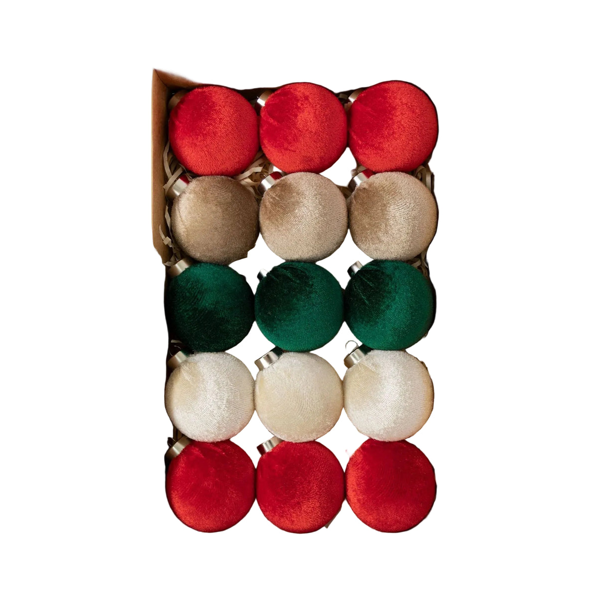 velvet Christmas balls 6CM-15pcs fabric-wrapped balls Christmas decorations
