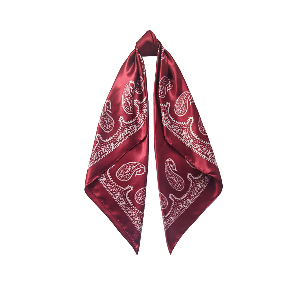 90cm Paisley Silk Scarf for Women, Trendy and Versatile, European and American Style, Imitation Silk Paisley Headscarf Wholesale