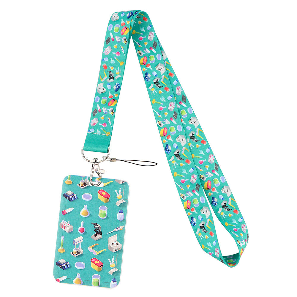 Doctor Pills Cat Mobile Phone Lanyard Card Set Combination Bus Card Factory Brand Work Medical Lanyard Campus Card Pendant