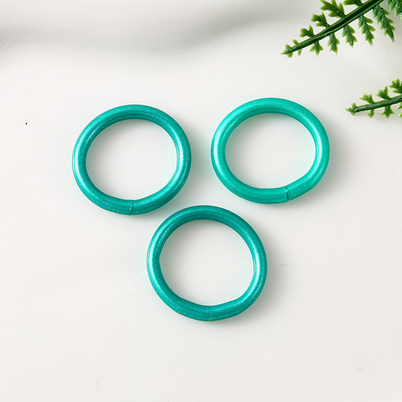 Multi-Color Fabric Edging Small Ring Glossy Fabric Ring Children's DIY Jewelry Accessories Small Ring Wholesale