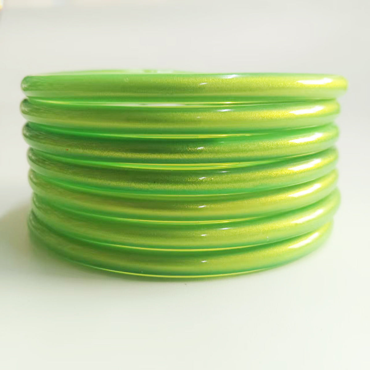 7-Layer Plastic Silicone Bracelets Gold Foil Jelly Bangles Multi-Layer Silicone Gold Foil Paint Bracelets Factory Direct Sales