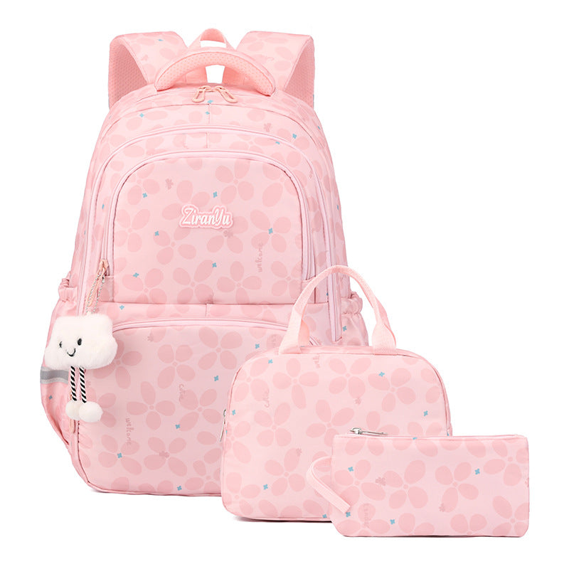 New Casual Primary School Student Bag Large Capacity Backpack Korean Version High School Student Bag Junior High School Student Backpack Female