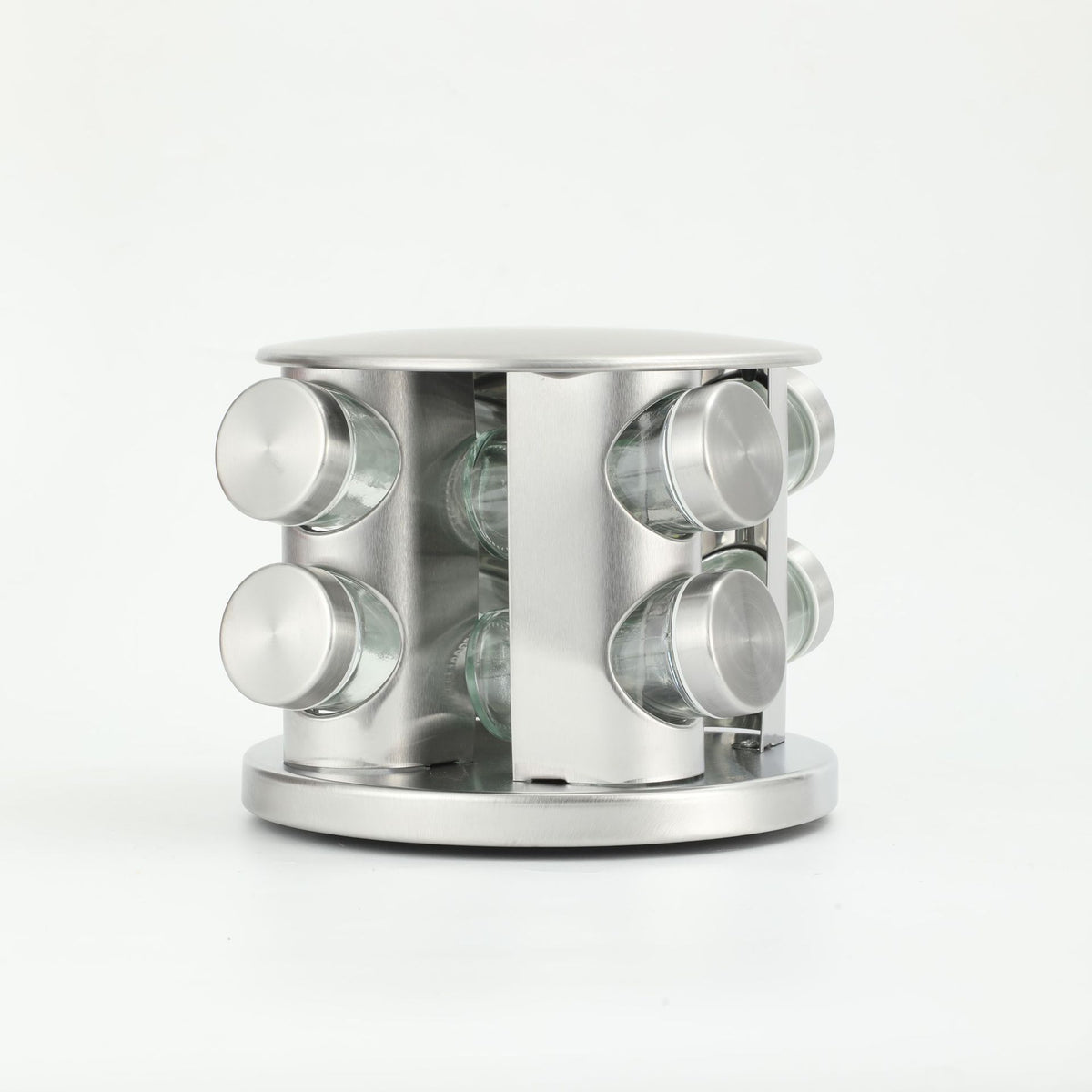 Multi-layer stainless steel rotating seasonings rack Nordic kitchen special 360 degree turntable seasonings storage rack wholesale