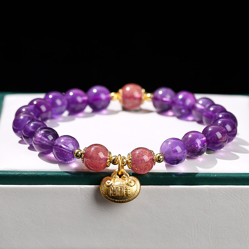 Jingdong Jewelry Natural Crystal Bracelet Jade New Chinese Style Fresh Tassel Bracelet for Girls and Best Friends Agate Bracelet