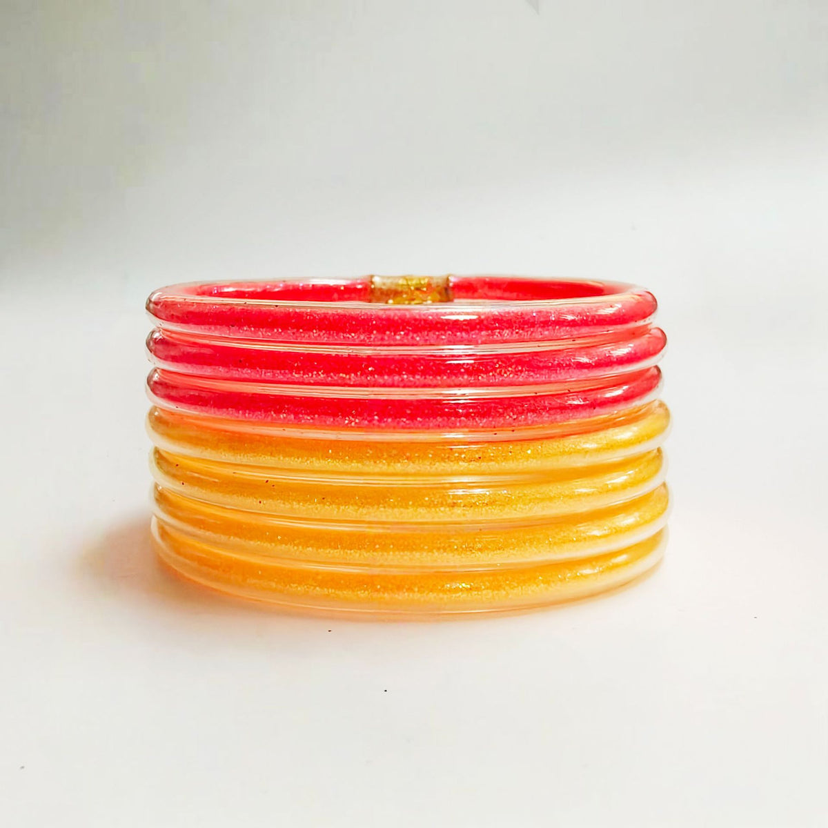 43 Colors Amazon Best-Selling 7-Layer Silicone Rainbow Glitter Bracelet Ribbon Set Women's Bow Glitter Bracelet