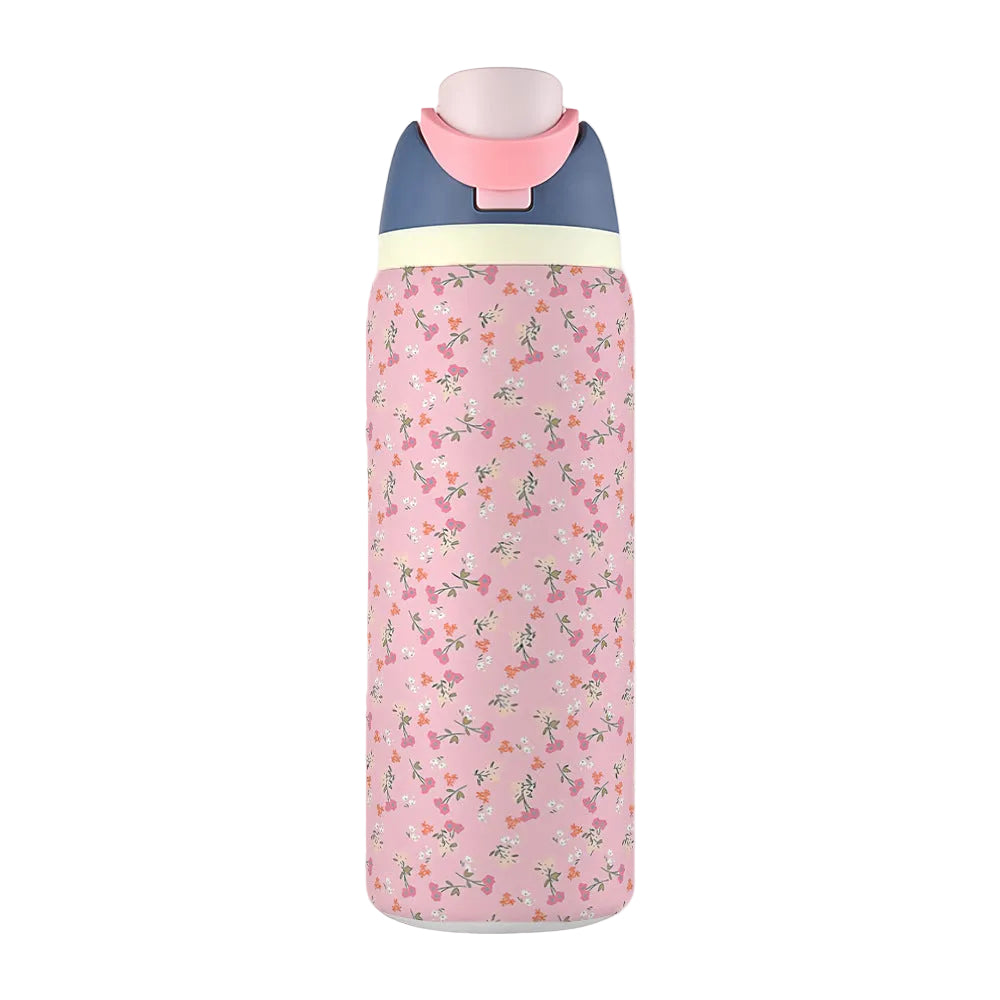 Water Cup 304 Vacuum Stainless Steel Thermos Cup Portable Satchel Straw Double Drink Sports Water Bottle for Men and Women