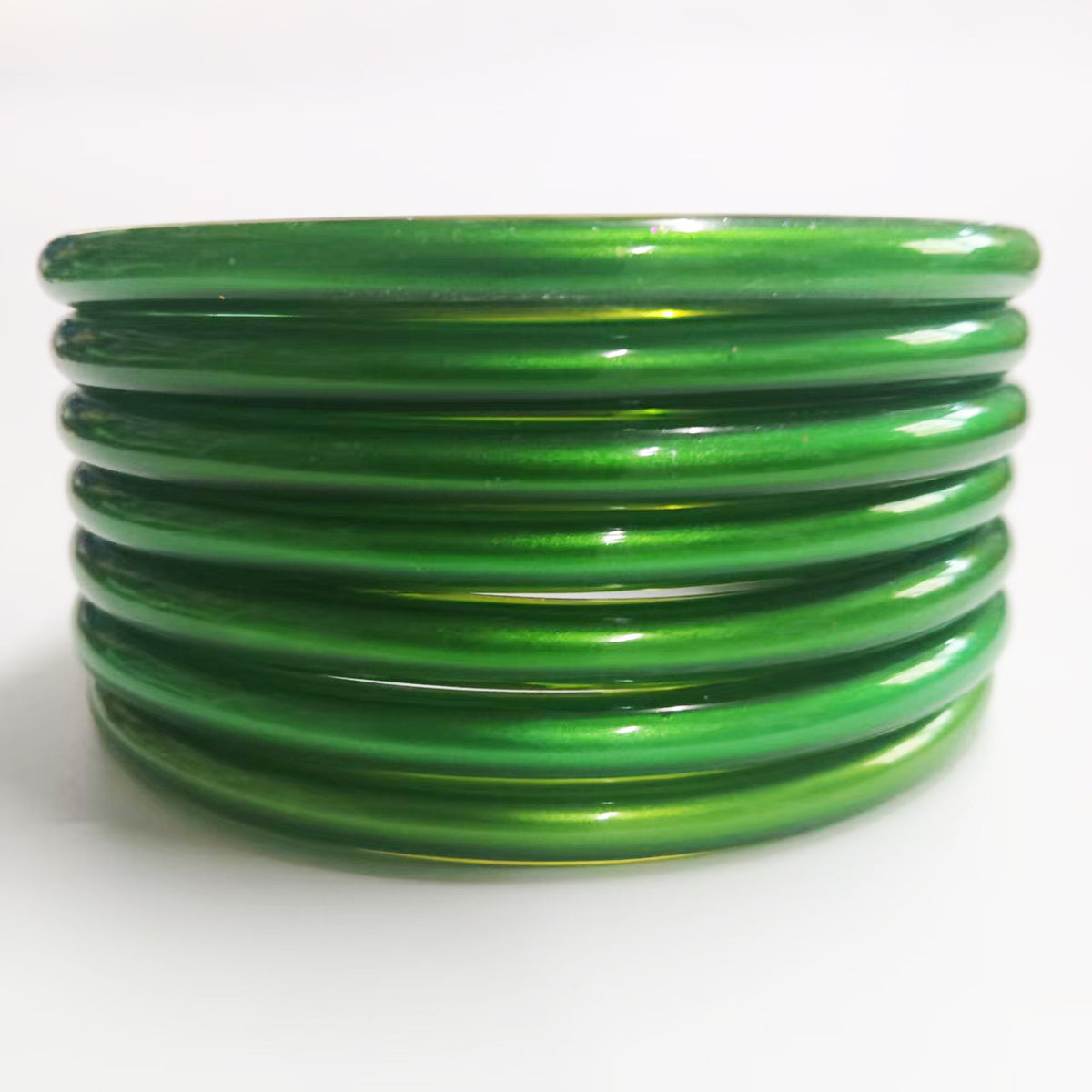 7-Layer Plastic Silicone Bracelets Gold Foil Jelly Bangles Multi-Layer Silicone Gold Foil Paint Bracelets Factory Direct Sales