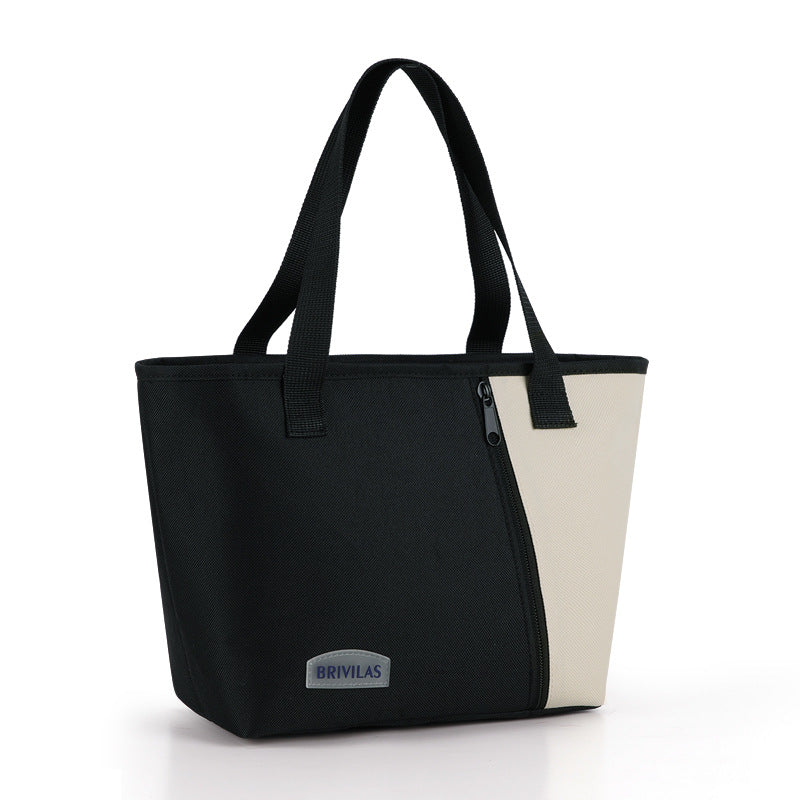 New Dopamine Large-Capacity Double-Layer  Aluminum Foil Thickened Portable Picnic Bag Office Worker Insulated Lunch Bag