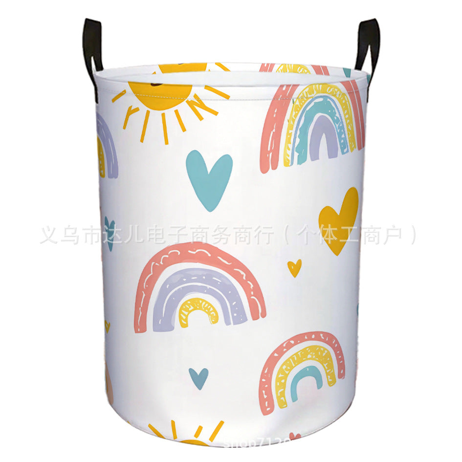 Amazon's Best-Selling Cross-Border Product, Four-Season Dirty Laundry Basket for Home and Dormitory, Foldable Round Dirty Laundry Basket, Large Storage Basket