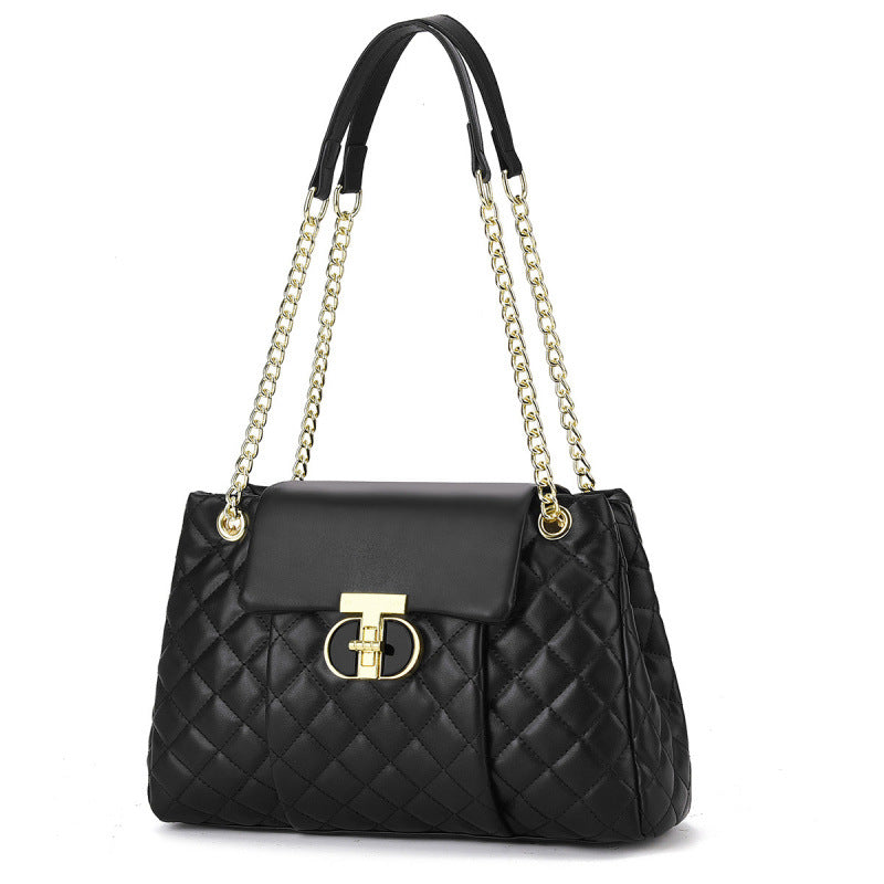 Versatile Large Fashion Casual Handbag, Stylish 2026 New Model, Quilted Chain Shoulder Bag, Cross-Border Bags
