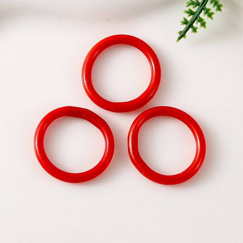 Multi-Color Fabric Edging Small Ring Glossy Fabric Ring Children's DIY Jewelry Accessories Small Ring Wholesale