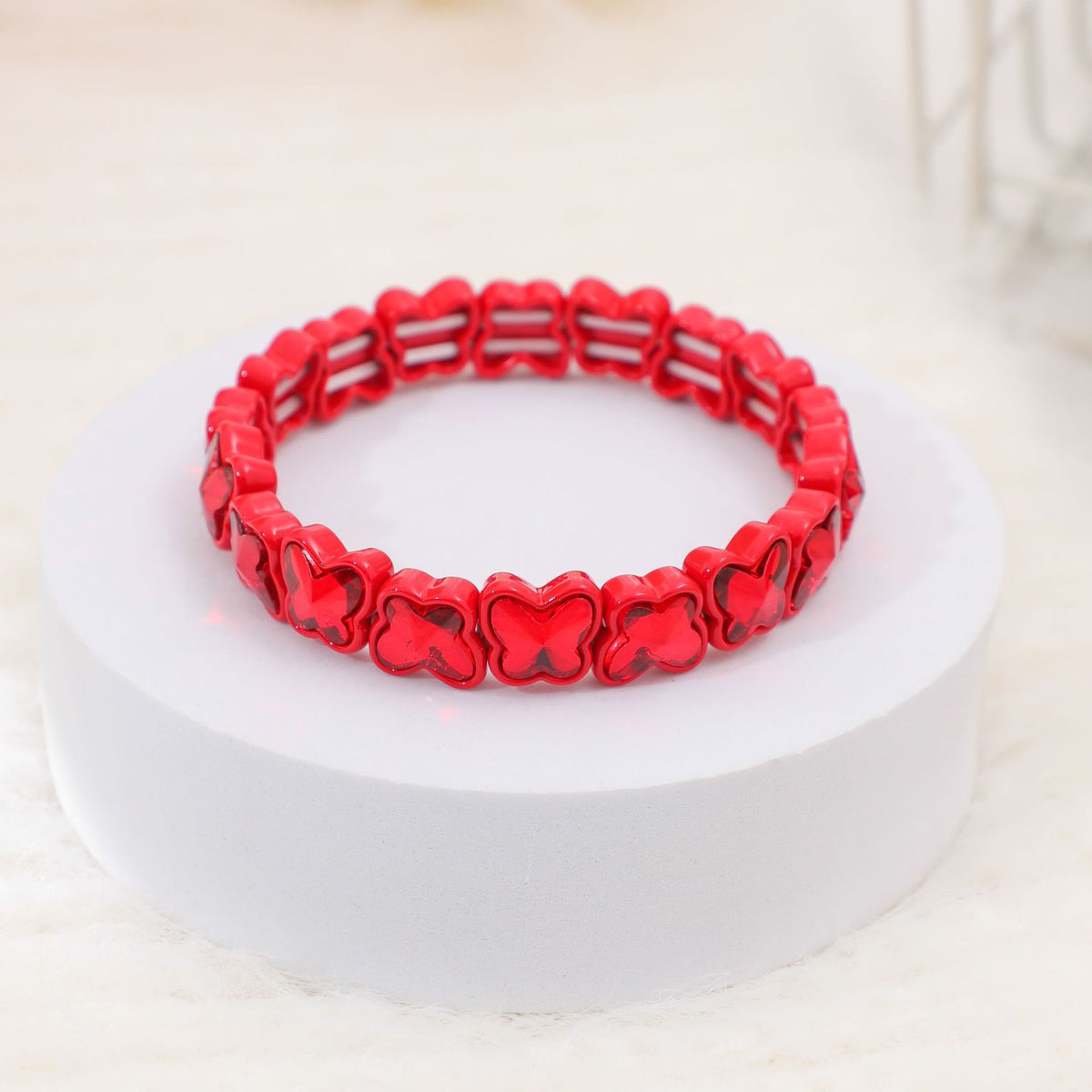 Colorful Candy Dopamine Bracelet for Women, Fresh Butterfly Alloy Bracelet DIY Manufacturer Wholesale