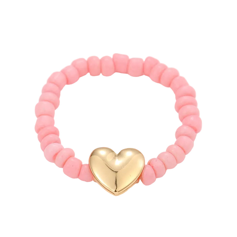 2PCs Mixed Color Beaded Star Smiley Multi-Row Stacked Summer Ring /Finger Rings/Toe Rings Set for Women