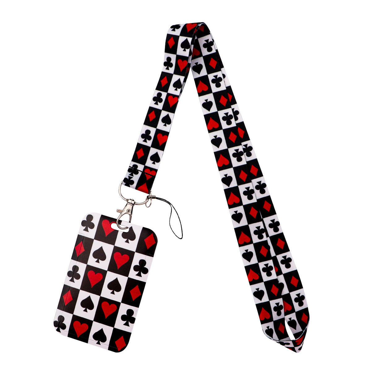 New Heart-Shaped Mobile Phone Lanyard Card Holder Student Bus Card Exhibition Id Personalized Trendy Hard Shell Protective Cover