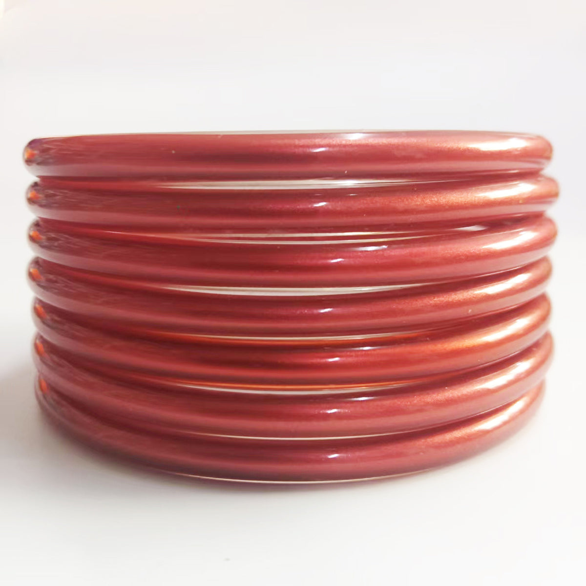 7-Layer Plastic Silicone Bracelets Gold Foil Jelly Bangles Multi-Layer Silicone Gold Foil Paint Bracelets Factory Direct Sales