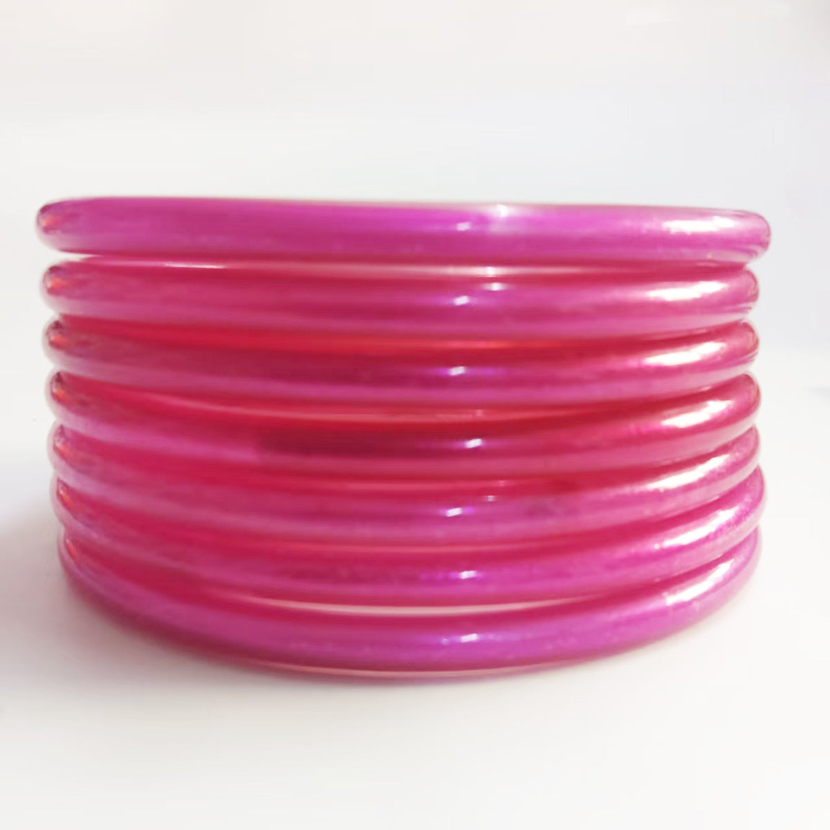 7-Layer Plastic Silicone Bracelets Gold Foil Jelly Bangles Multi-Layer Silicone Gold Foil Paint Bracelets Factory Direct Sales