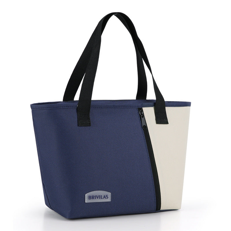 New Dopamine Large-Capacity Double-Layer  Aluminum Foil Thickened Portable Picnic Bag Office Worker Insulated Lunch Bag