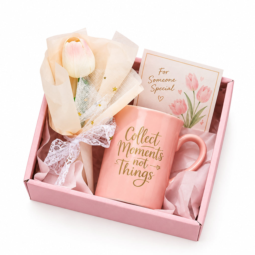 Birthday Gift Small Fresh Tulip Cup Ceramic Cup Girl's Heart Accompanying Gift for Best Friends Practical Mug
