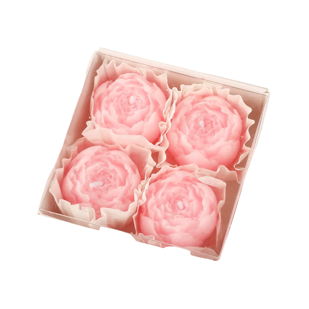 Handmade Red Rose Scented Candle Set  for Home Use Valentine's Day Gift Fragrance Souvenir Candle