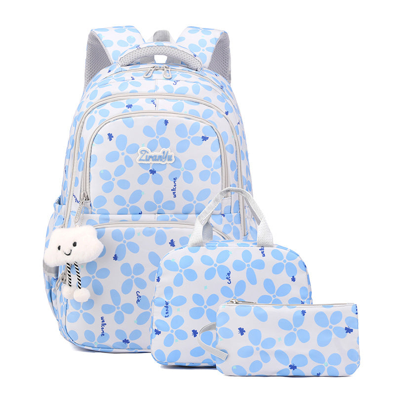 New Casual Primary School Student Bag Large Capacity Backpack Korean Version High School Student Bag Junior High School Student Backpack Female