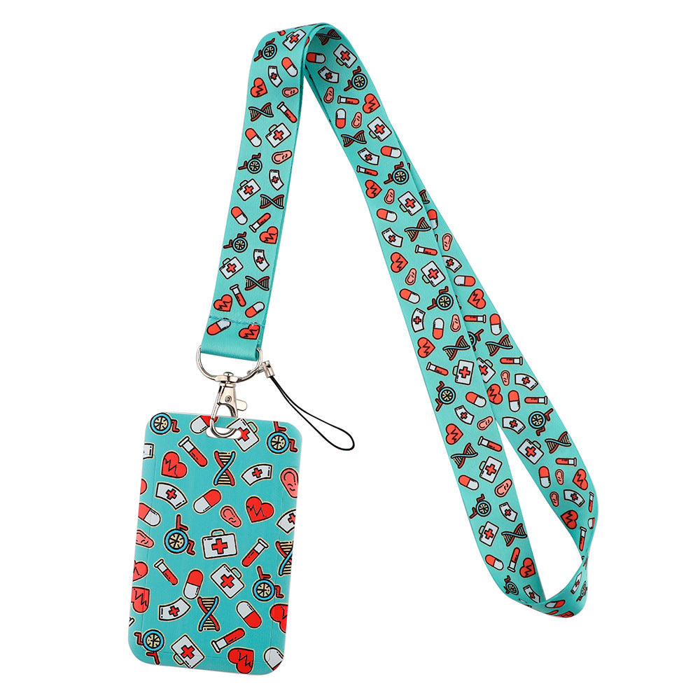 Doctor Pills Cat Mobile Phone Lanyard Card Set Combination Bus Card Factory Brand Work Medical Lanyard Campus Card Pendant