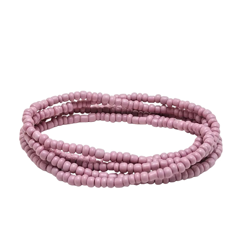 Body Chain with Glass Seed Beads, Fashionable Magic Hand Fish Pendant Accessories, Elastic Handmade Beaded Jewelry Waist Chain