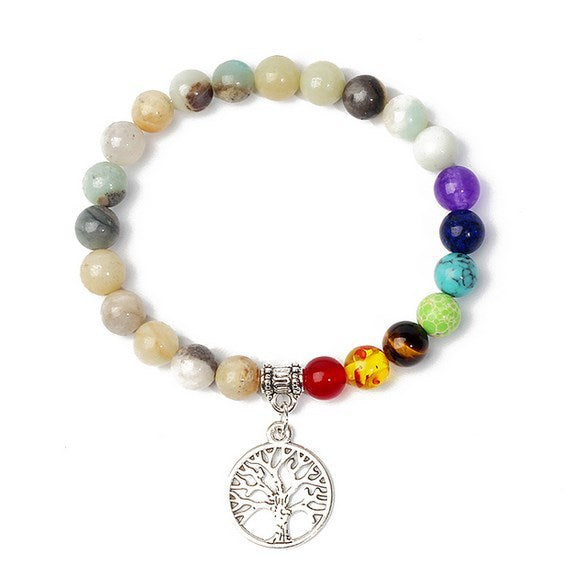 8mm black stone volcanic stone tag life tree shining stone lapis lazuli yellow tiger eye stone yoga bracelet supply d32