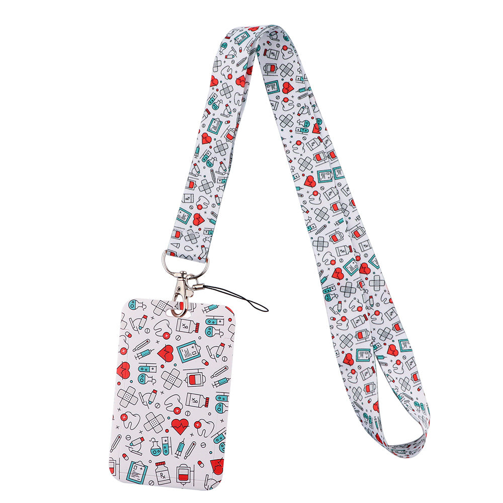 Doctor Pills Cat Mobile Phone Lanyard Card Set Combination Bus Card Factory Brand Work Medical Lanyard Campus Card Pendant