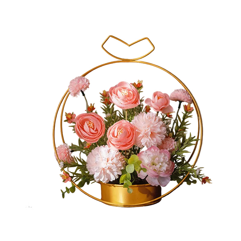 Artificial Flowers Iron Flower Stands Dining Table Decorations Housewarming Floral Arrangements