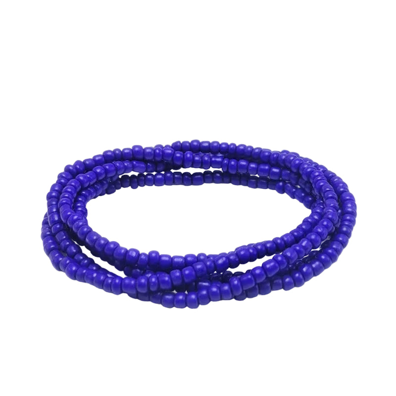 Body Chain with Glass Seed Beads, Fashionable Magic Hand Fish Pendant Accessories, Elastic Handmade Beaded Jewelry Waist Chain