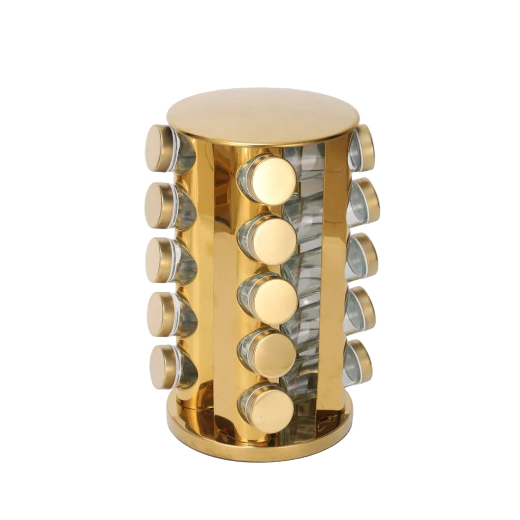 Multi-layer stainless steel rotating seasonings rack Nordic kitchen special 360 degree turntable seasonings storage rack wholesale