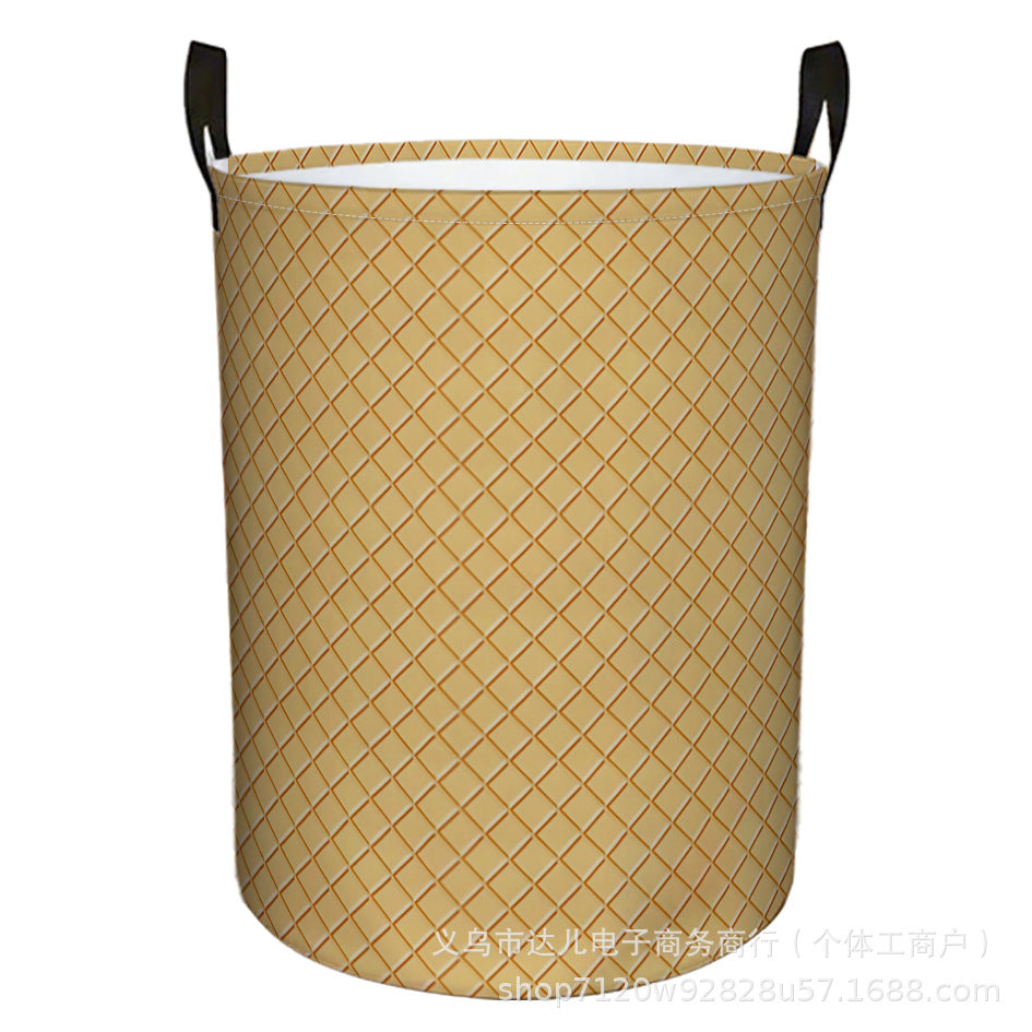 New Cross-Border Model for All Seasons, Versatile Household Foldable Round Laundry Basket, Large Bathroom Storage Basket
