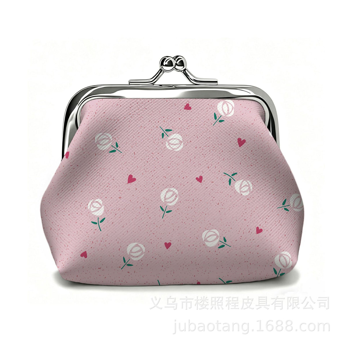 Hot Selling Fresh Floral Coin Wallet Cute Student Small Wallet Girl Mouth Gold Bag Iron Buckle Key Bag Coin Purse