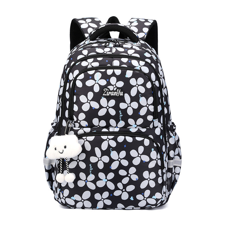 New Casual Primary School Student Bag Large Capacity Backpack Korean Version High School Student Bag Junior High School Student Backpack Female