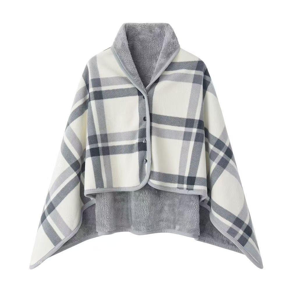 Shawl Blanket for Nap and Leg Covering, Comfortable Office Cape, Thickened Sofa Blanket
