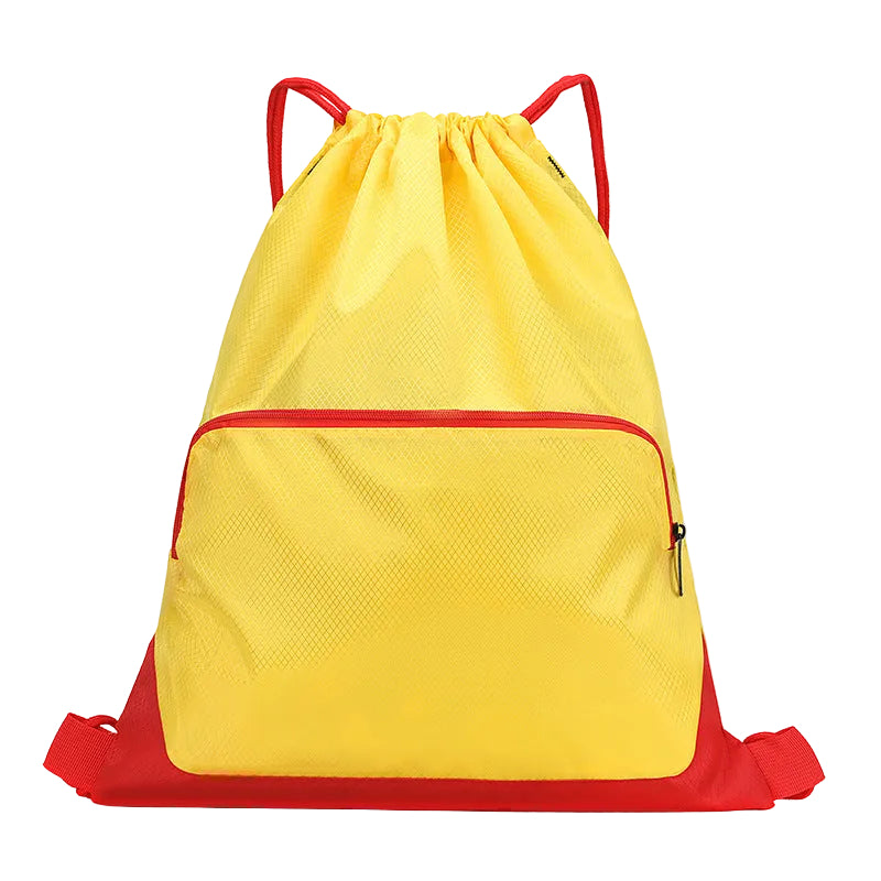 Waterproof Large Capacity Sports Fitness Bag Men's and Women's Travel Drawstring Pocket Backpack Basketball Bag Training Student Bag