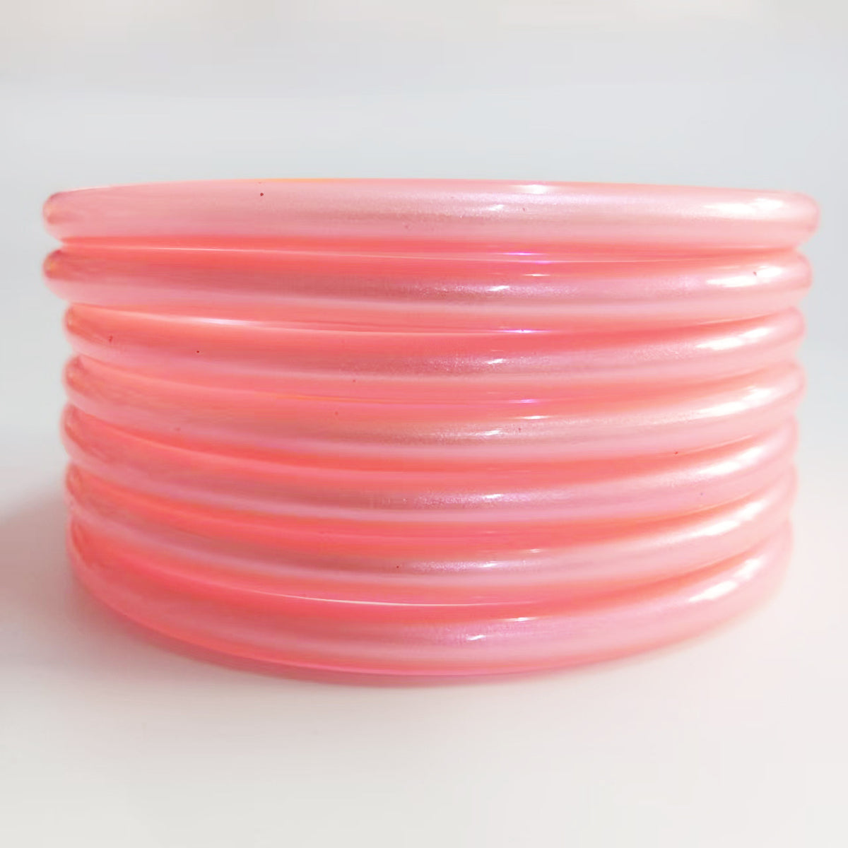 7-Layer Plastic Silicone Bracelets Gold Foil Jelly Bangles Multi-Layer Silicone Gold Foil Paint Bracelets Factory Direct Sales