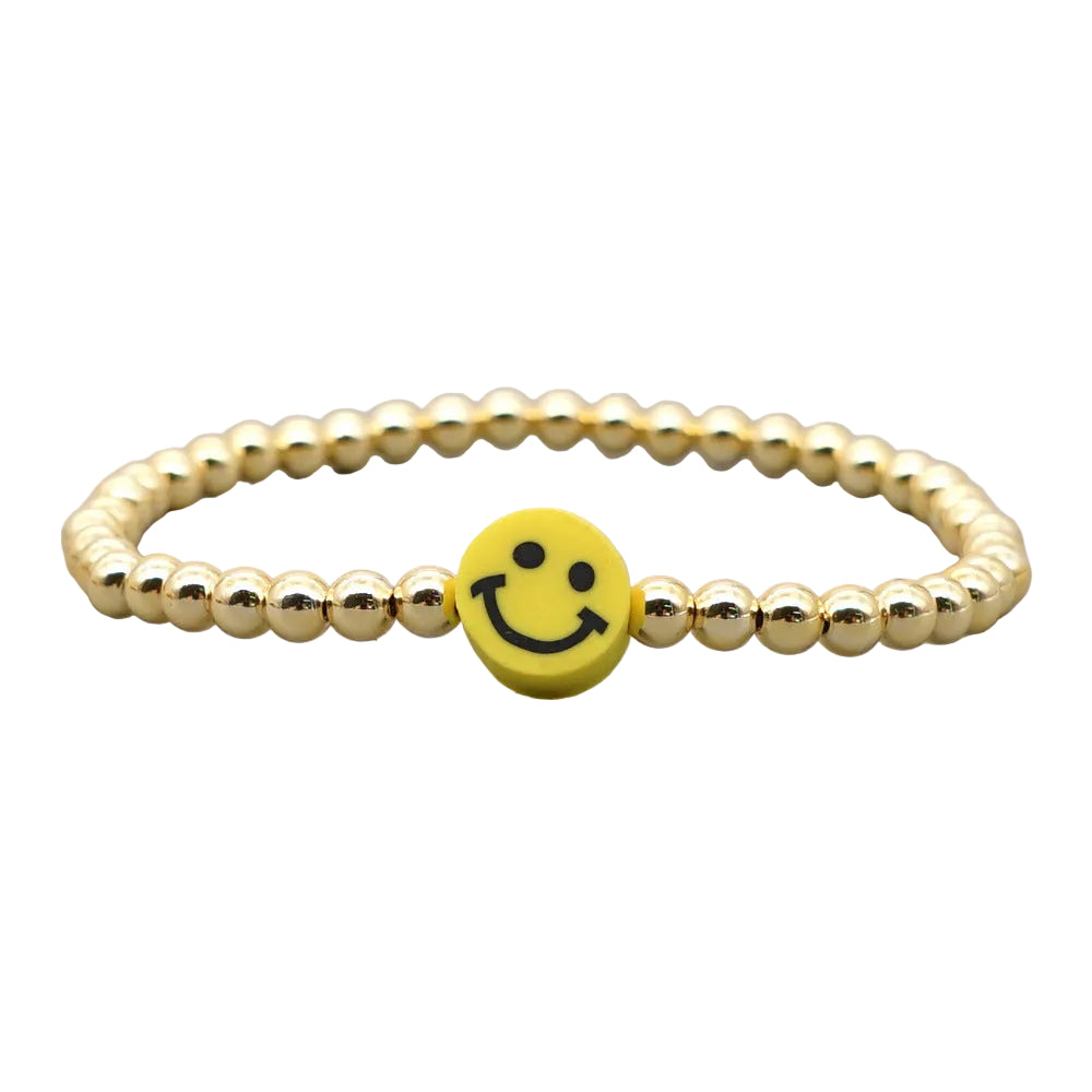Bohemian Smiley All-match Handmade Woven Gold Bead Bracelet