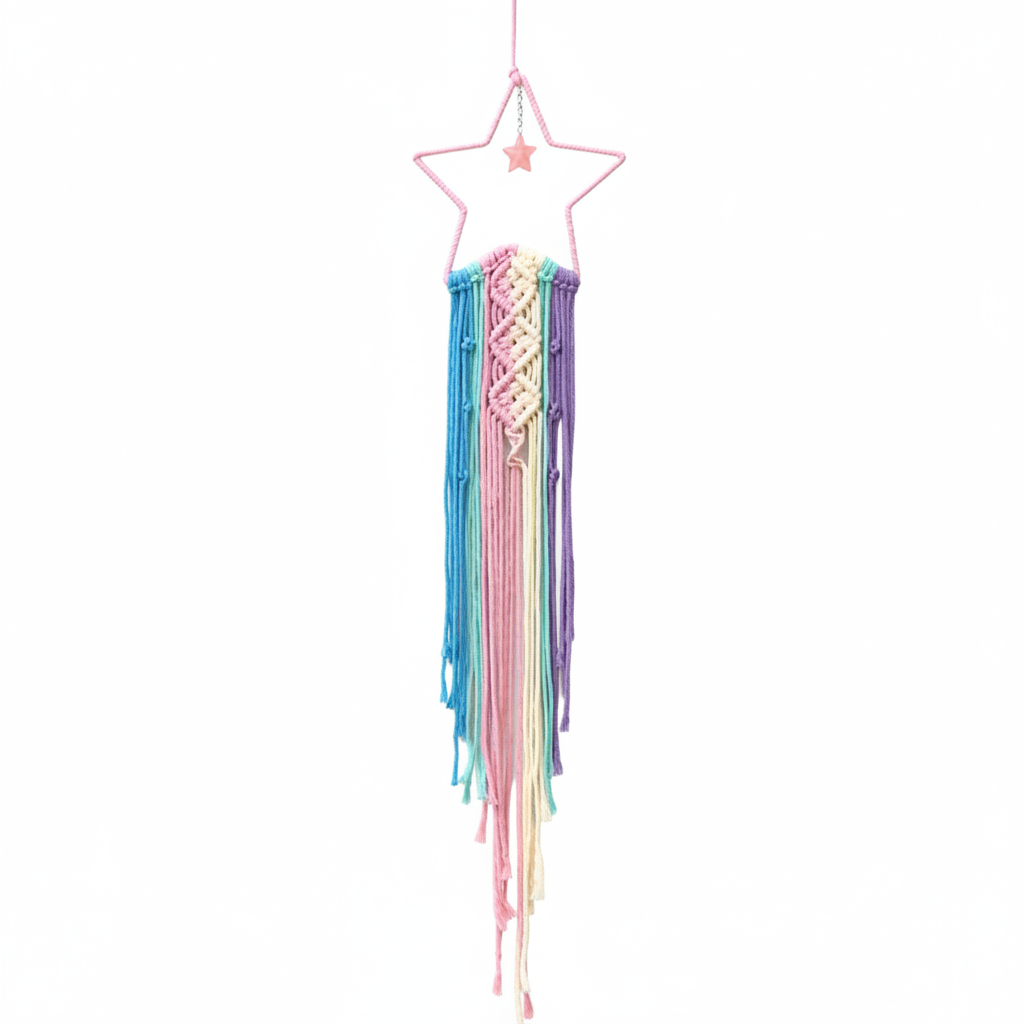 Woven Tapestry Dream Catcher Handmade Hanging Decoration Home Wall Hanging Star Moon Decorative Tapestry Nordic Weaving Nordic Style