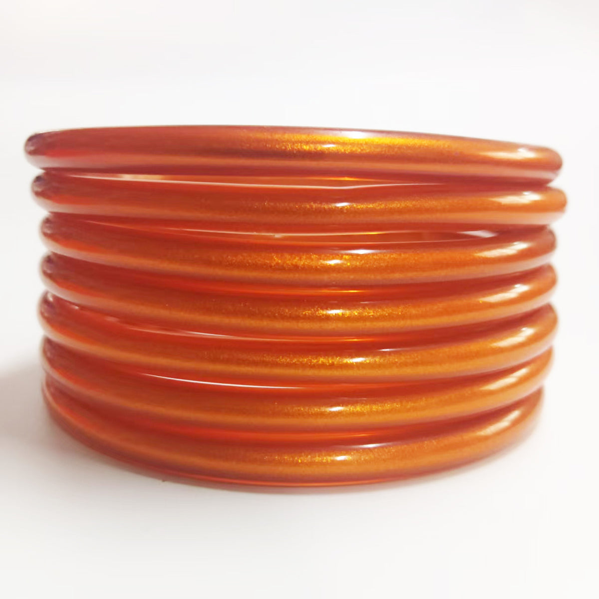 7-Layer Plastic Silicone Bracelets Gold Foil Jelly Bangles Multi-Layer Silicone Gold Foil Paint Bracelets Factory Direct Sales