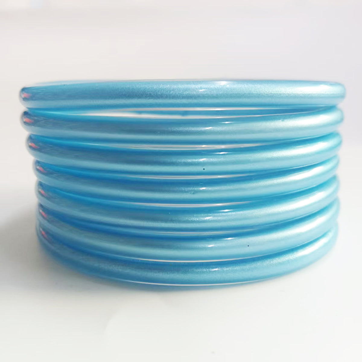 7-Layer Plastic Silicone Bracelets Gold Foil Jelly Bangles Multi-Layer Silicone Gold Foil Paint Bracelets Factory Direct Sales